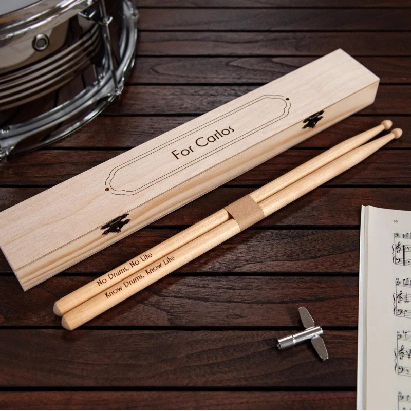 personalised drumsticks with gift box