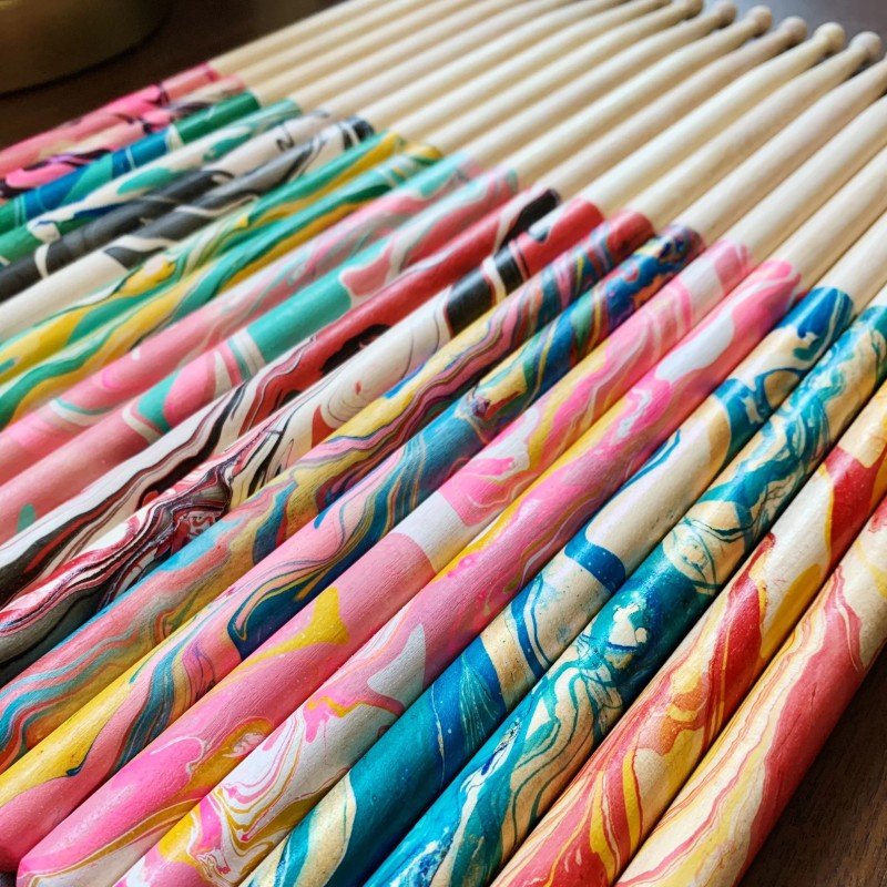 rainbow drumsticks