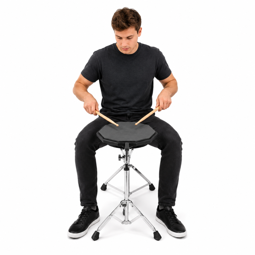 drum practice pads playing